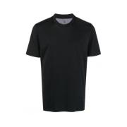 Brunello Cucinelli Klassisk Svart Crew-Neck T-Shirt Black, Herr