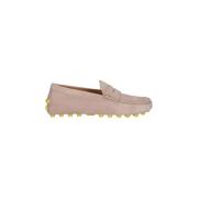 Tod's Rosa Mocassini Platta Skor Pink, Dam