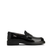 Tod's Svart Läder Slip-On Brogues Black, Dam