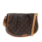 Louis Vuitton Vintage Pre-owned Canvas axelremsvskor Brown, Dam