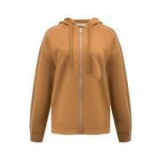 Max Mara Brun Sportig Stil Jacka med Logorelief Brown, Dam