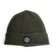 Stone Island Moss Geelong Wool Cap Green, Herr