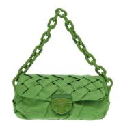 Prada Vintage Pre-owned Tyg prada-vskor Green, Dam