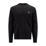 Moncler Varm Ull Turtleneck Jumper med Padding Black, Herr