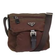 Prada Vintage Pre-owned Tyg prada-vskor Brown, Dam