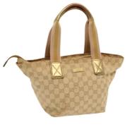 Gucci Vintage Pre-owned Canvas gucci-vskor Beige, Dam