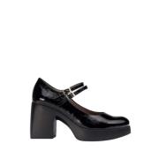 Wonders Svart Häl Pumps Elegant Design Black, Dam