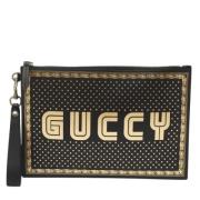 Gucci Vintage Pre-owned Laeder kuvertvskor Black, Dam