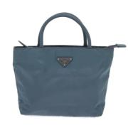 Prada Vintage Pre-owned Tyg prada-vskor Blue, Dam