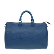 Louis Vuitton Vintage Pre-owned Laeder louis-vuitton-vskor Blue, Dam