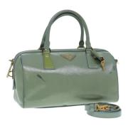 Prada Vintage Pre-owned Tyg prada-vskor Green, Dam