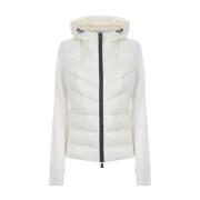 Moncler Vit Stickad Cardigan för Grenoble White, Herr