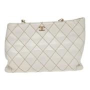 Chanel Vintage Pre-owned Laeder totevskor White, Dam