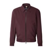 Boss Vingkrage Skjorta Jacka Bordeaux Red, Herr