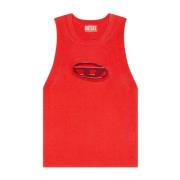 Diesel Röd Stickad Top Red, Dam