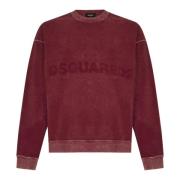 Dsquared2 Röd Logosweatshirt Aw24 Red, Herr