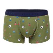 GALLO Herr grön bomullsboxershorts med fotbollsmotiv Green, Herr