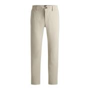 Hugo Boss Beige Chino Byxor Elastisk Slim Fit Beige, Herr