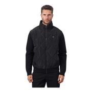 Hugo Boss Svart Quiltad Fullzip Jacka Sybon Black, Herr