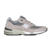 New Balance Grå Mocka Läder Mesh Sneakers Gray, Dam