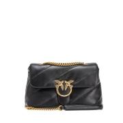 Pinko Stilren Crossbodyväska med Unik Design Black, Dam