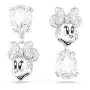 Swarovski Minnie Mouse Örhängen för damer, Asymmetrisk design, Vit, Rh...