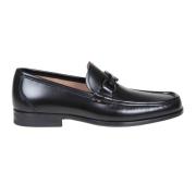 Salvatore Ferragamo Läder Moccasin med Gancini Spänne Black, Herr