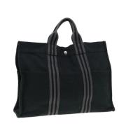 Hermès Vintage Pre-owned Canvas handvskor Black, Dam