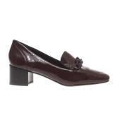 Tory Burch Burgundy Loafer Skor Aw23 Red, Dam