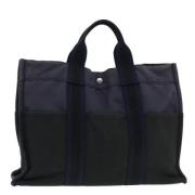 Hermès Vintage Pre-owned Canvas handvskor Blue, Dam