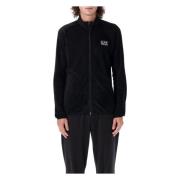 Emporio Armani EA7 Svart Zip-Up Jacka Ventus7 Tyg Black, Herr