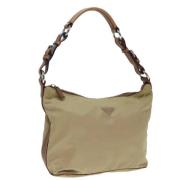 Prada Vintage Pre-owned Nylon prada-vskor Beige, Dam