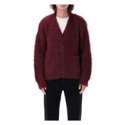 Obey Zinfandel Patron Cardigan Stickat Aw24 Brown, Herr