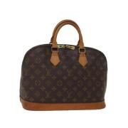 Louis Vuitton Vintage Pre-owned Belagd canvas handvskor Brown, Dam