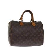 Louis Vuitton Vintage Pre-owned Belagd canvas handvskor Brown, Dam