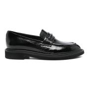 Halmanera Svart Lackläder Moccasin Skor Black, Dam