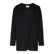 Mariuccia Milano Svart Kappa Cappotto Black, Dam