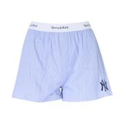 Sporty & Rich Serif Boxer Shorts Blue, Dam