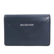 Balenciaga Vintage Pre-owned Laeder plnbcker Blue, Dam