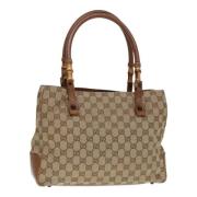 Gucci Vintage Pre-owned Canvas handvskor Beige, Dam