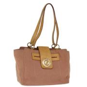 Bvlgari Vintage Pre-owned Canvas handvskor Pink, Dam