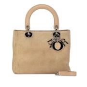 Dior Vintage Pre-owned Laeder handvskor Beige, Dam