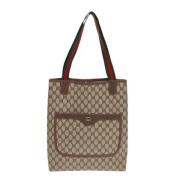 Gucci Vintage Pre-owned Canvas gucci-vskor Beige, Dam