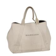 Balenciaga Vintage Pre-owned Laeder handvskor Beige, Dam