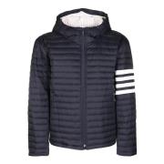 Thom Browne Blå Dunjacka med 4-Bar Stripe Blue, Herr