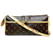 Louis Vuitton Vintage Pre-owned Tyg axelremsvskor Brown, Dam