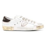 Philippe Model Sammet Sneaker med Mocka Detaljer White, Dam