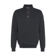 Barbour Flight Half Zip Sweatshirt Svart Black, Herr