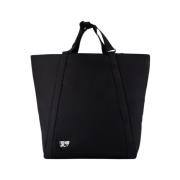 Burberry Svart Nylon Shield Shopper Väska Black, Unisex