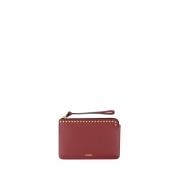 Isabel Marant Burgundy Läder Flat Pouch Red, Dam